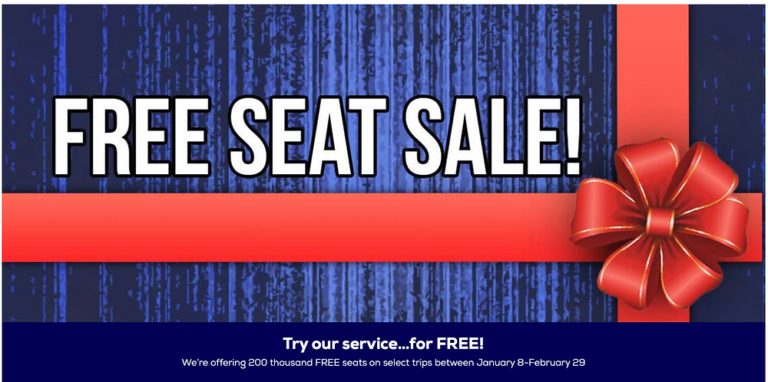 Mega Bus Free seat sale
