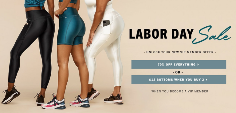 Labor Day Sale! Fabletics 70% off everything sale