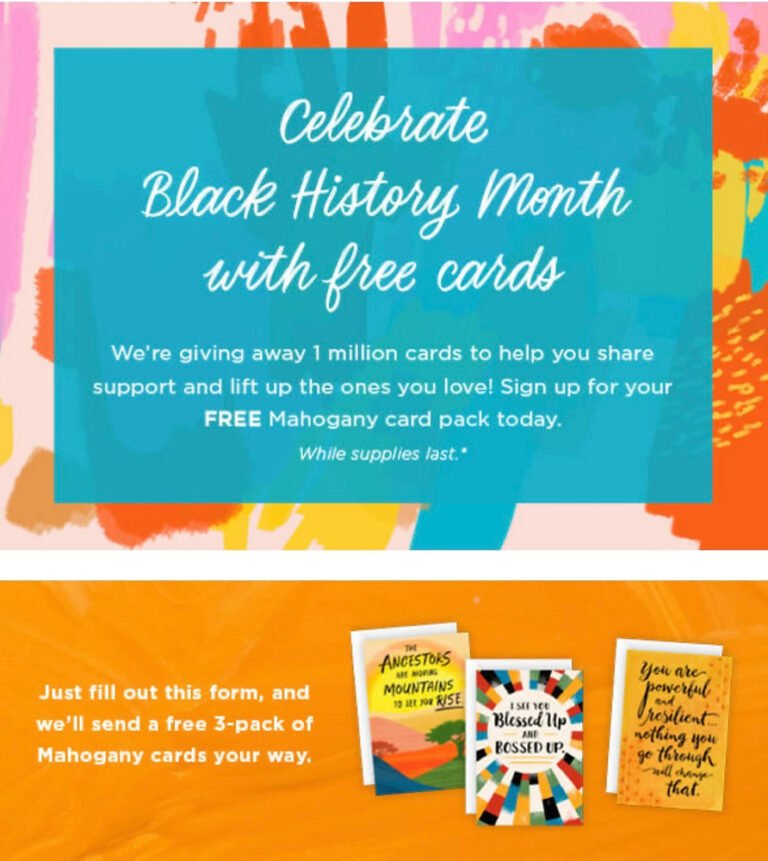 Free Hallmark Cards For Black History month!