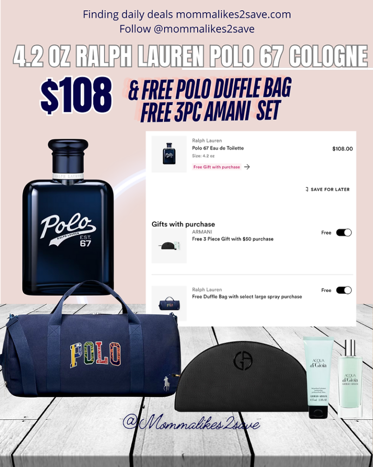 New Ralph Lauren polo 67 Fragrance deal with two freebies