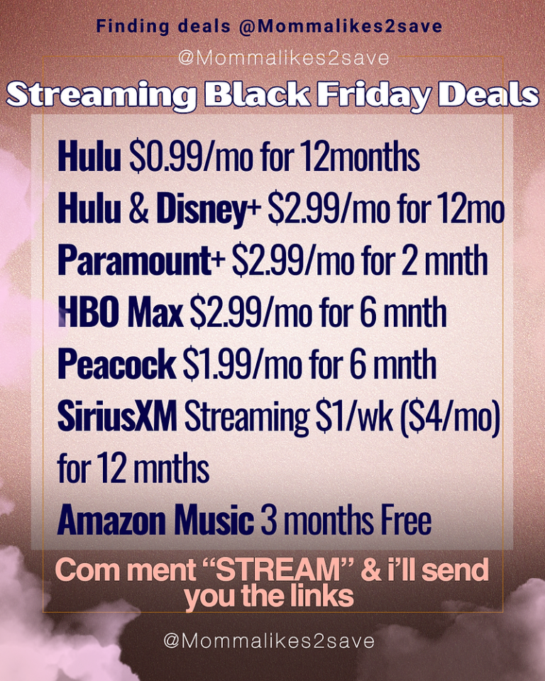 Streaming services have Black Friday deals too !