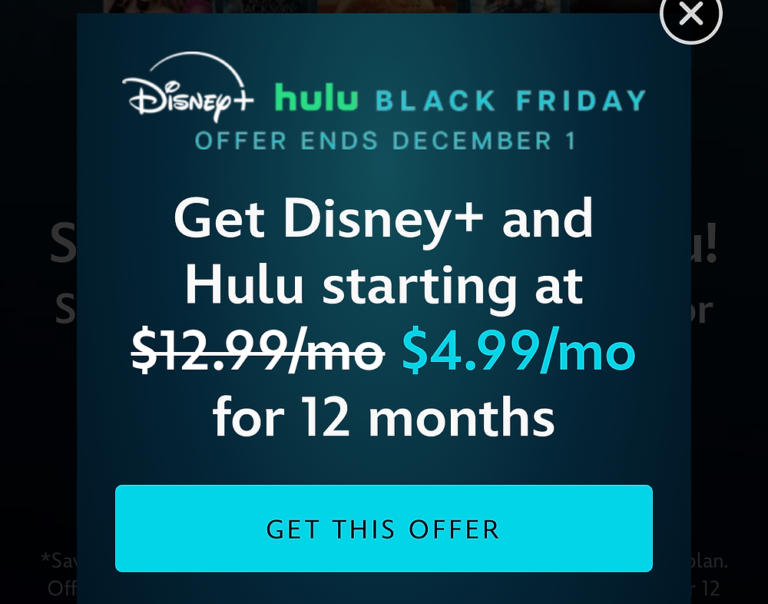 Disney + Hulu Black Friday bundle deal is live!