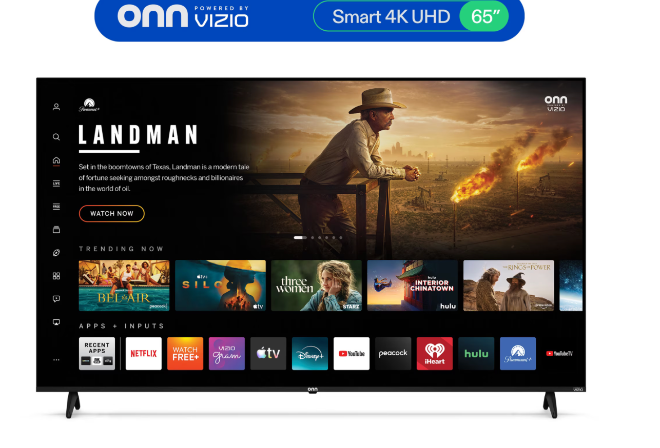 onn 65in. Class 4K UHD Powered by VIZIO Smart Television