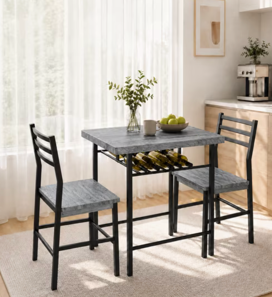 3 Piece Dining Table Set for 2