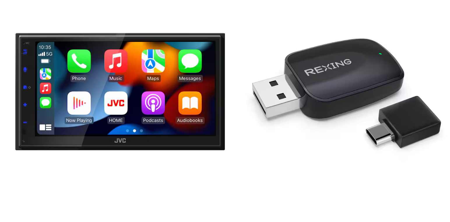 Rexing 6.8 inch Android Auto and Apple CarPlay Bluetooth Digital Media Receiver