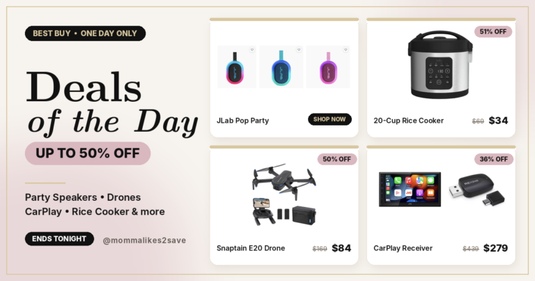 Rice cooker, Drones, CarPlay & more- Best Buy Daily deal sale 10-23-2026